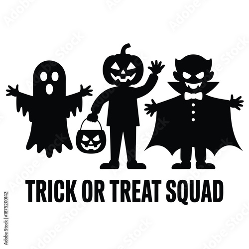 halloween costumes for kids in black silhouette