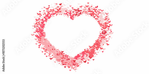 heart shape made of smaller pink and red hearts