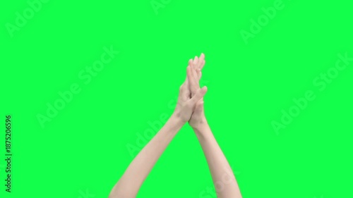 clap with green screen