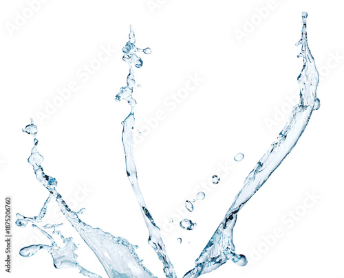 Water splashes and drops