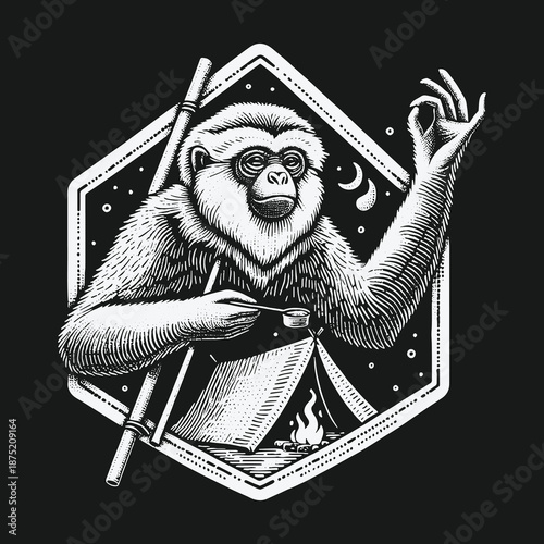 Gibbons Zen Camping: A Meditative Moment in the Wilderness.