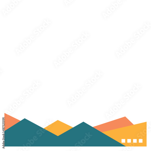 Modern Geometric Footer