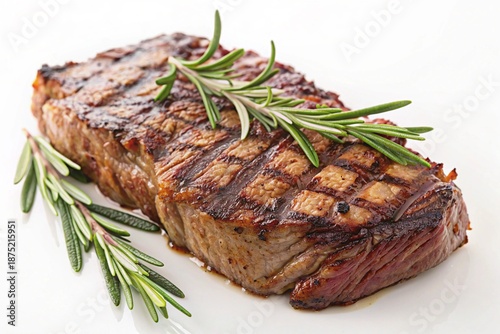 grilled steak with rosemary