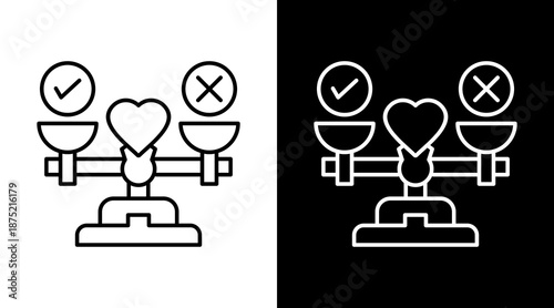 Ethics  White Icon Set Design