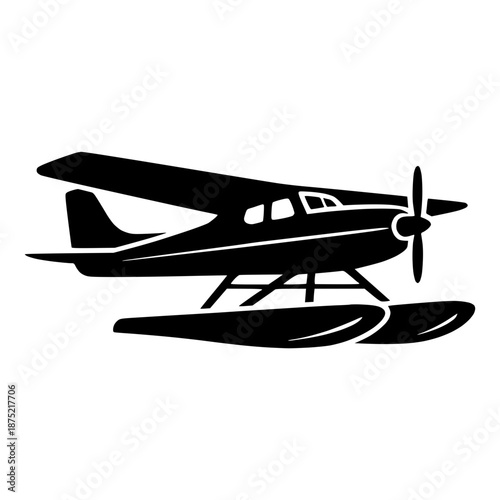 Hydroplane Seaplane Icon for Water Aviation and Adventure Travel Concepts