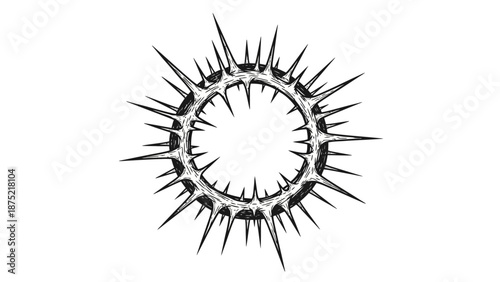 A vibrant sun and moon vector illustration featuring a circular nature pattern and floral element design for a modern business logo or weather symbol icon