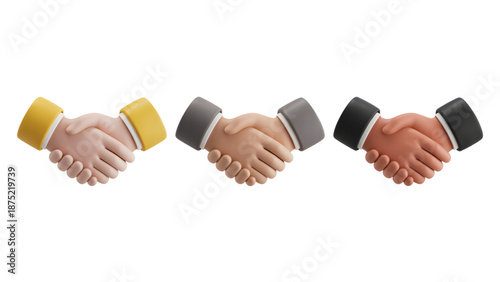 Diverse Hands Shaking in Business Partnership