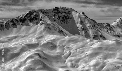 Risoul France ski resort mountain skiers