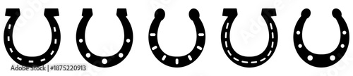 Set of horseshoe icon