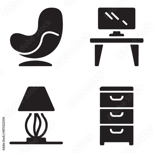 Home office concept art reflecting minimalist indoor working lifestyle