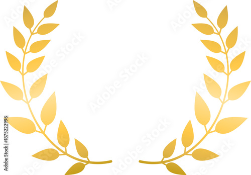 Laurel Wreath Icon. A hand-drawn collection of laurel wreaths and branches, including laurel wreaths. Featuring elements of herbs, flowers, and plants, these wreaths symbolize awards, achievements.