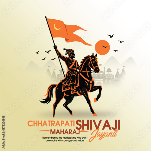 Chhatrapati Shivaji Maharaj Jayanti Celebration Vector Poster