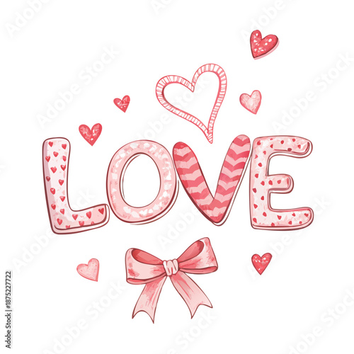 valentine heart with ribbon