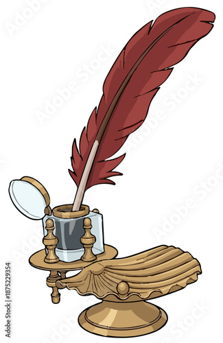 Antique feather quill pen