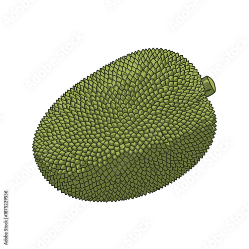 A realistic illustration of a jackfruit, a popular Sri Lankan traditional fruit, perfect for Sinhala and Awurudu celebrations in Sri Lanka