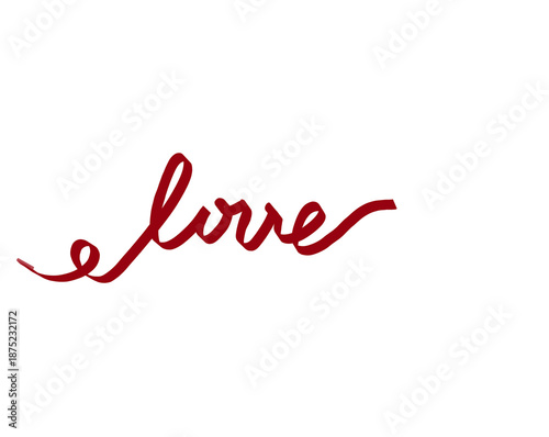 Handwritten Love Word Graphic
