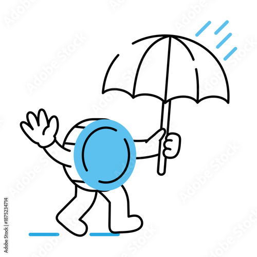 Hand drawn style illustration showing financial insurance