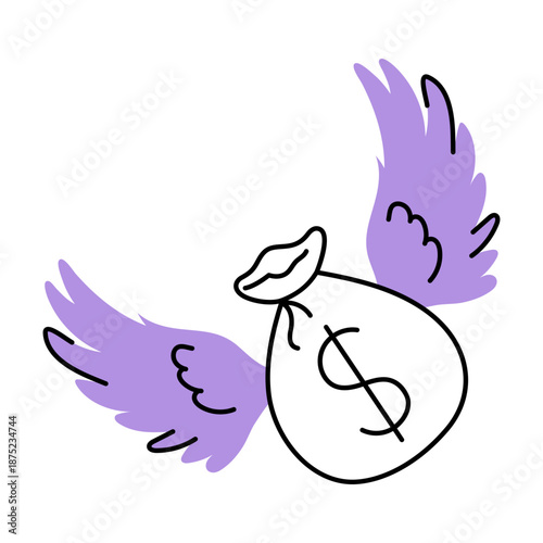 Hand drawn style illustration showing inflation