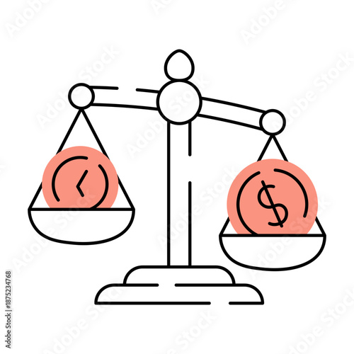 A sketchy illustration representing time cost