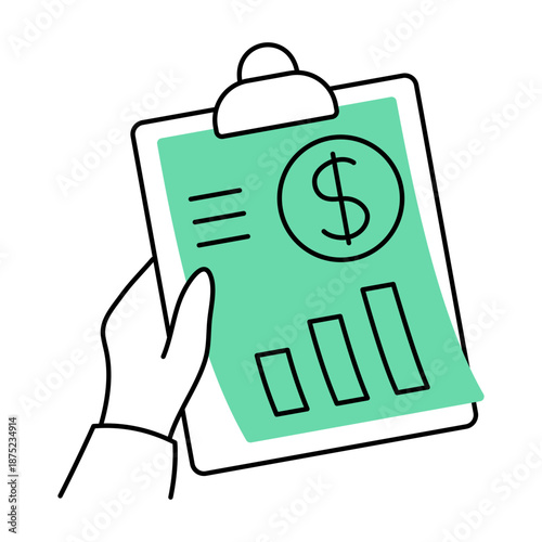 A sketchy illustration representing financial report