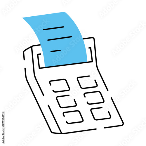 A drawing style illustration depicting accounting document