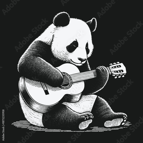 Pandas Serenade: A Bears Musical Interlude on Guitar.
