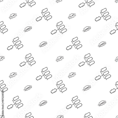 Doodle business plan seamless pattern, startup growth idea element background