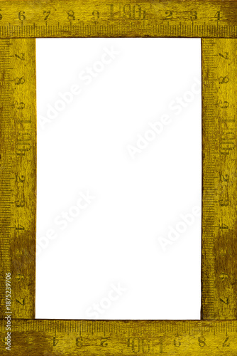 Bilde på lerret Vintage wooden ruler frame