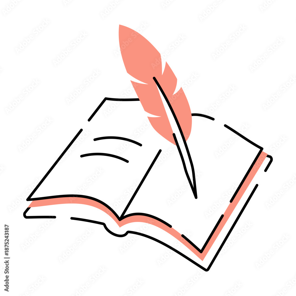Naklejka premium Hand drawn style illustration showing writing