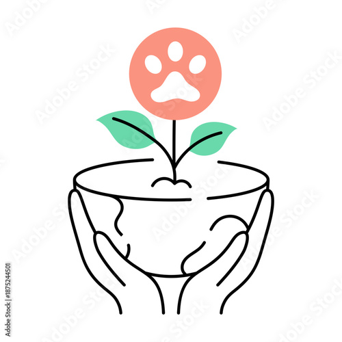 A sketchy style illustration representing conservation