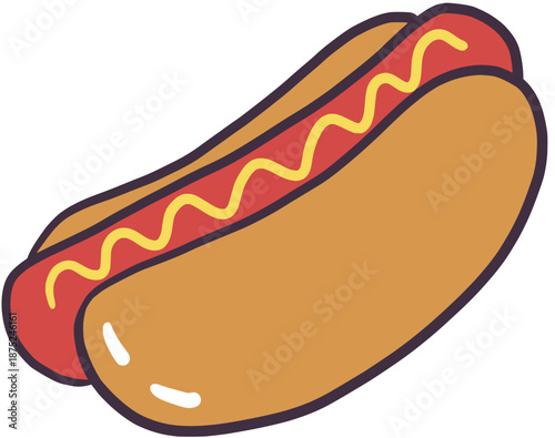 hot dog vector illustration