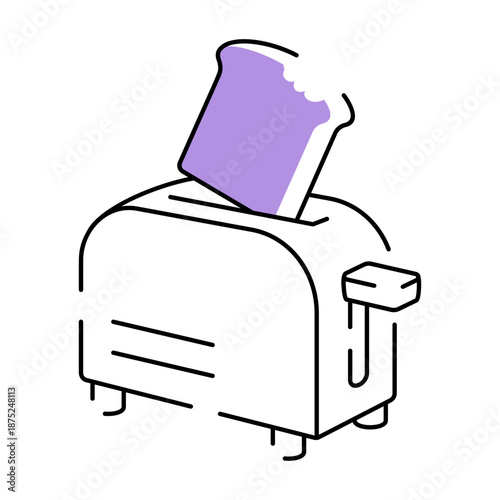 A sketchy style illustration representing toaster