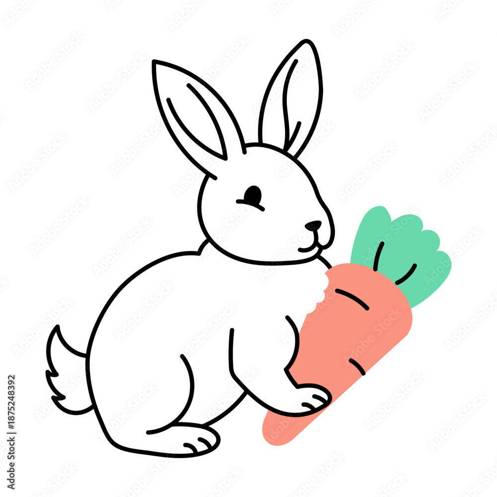 Obraz premium A sketchy style illustration representing rabbit