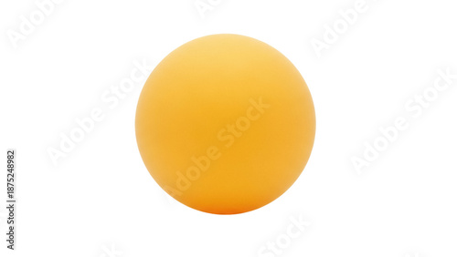 Fotografie Vibrant yellow ping pong ball PNG isolated on transparent background, sports equ