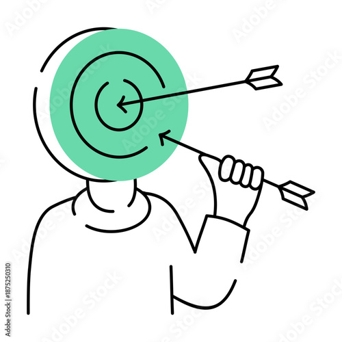 A doodle style illustration showing a target audience