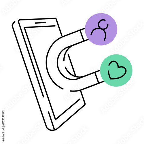 A hand drawn style illustration depicting user engagement