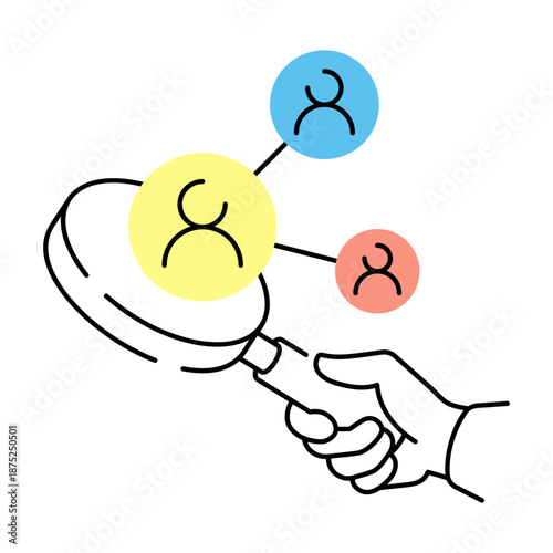 A doodle style illustration depicting a social network