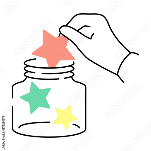 A doodle style illustration depicting collecting reviews