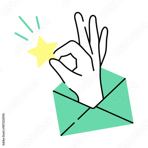 A sketchy style illustration showing a positive outcome