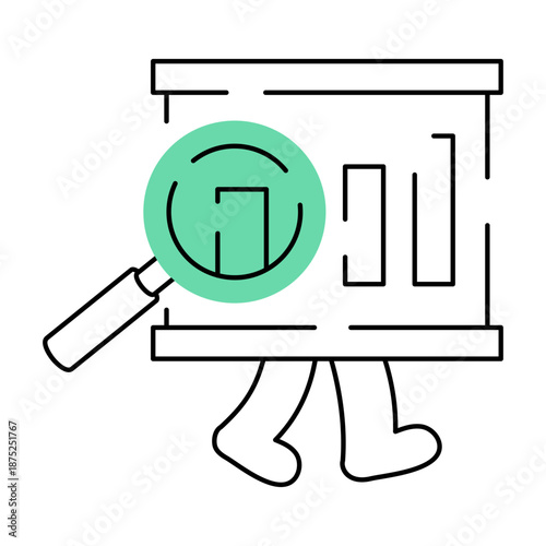 A hand drawn style illustration showing data visualization