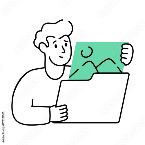 A hand drawn style illustration showing nft