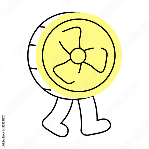 A sketchy style illustration representing mining rig