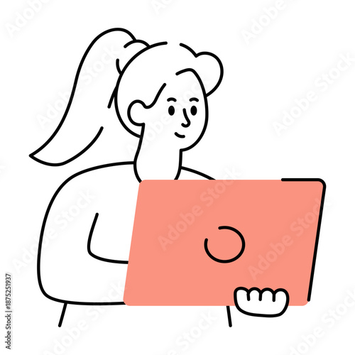 A hand drawn style illustration showing data scientist