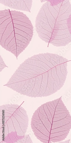 Pastel Serenity Gently Textured Leaves in Soft Hues, Creating a Calm and Inviting Atmosphere