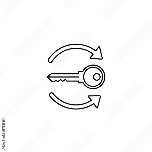 Lock and Circular Arrow Icon Symbolizing Security and Data Refresh