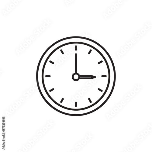 Minimalist Analog Clock Showing Time Close Up for Time Management Concept