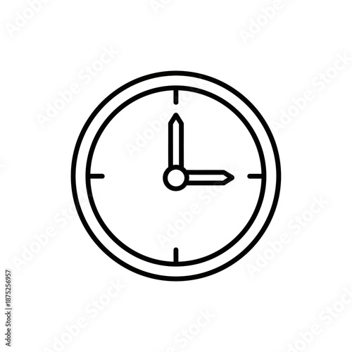 Minimalist Analog Clock Showing Time Display for Time Management Concepts