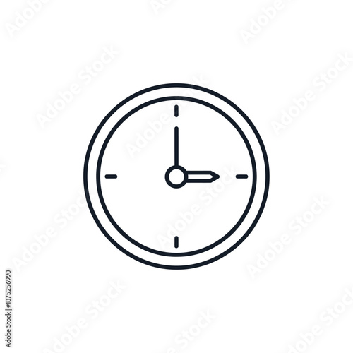 Minimalist Analog Wall Clock Showing Time in Modern Office Setting