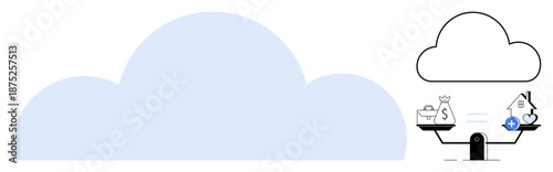 Cloud computing. Cloud platforms streamlining financial management and housing solutions while ensuring connectivity. Cloud computing enhances efficiency in saving, investing, and digital services