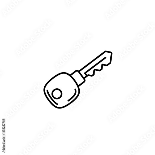 Minimalist Illustration of a Key for Security and Access Purposes